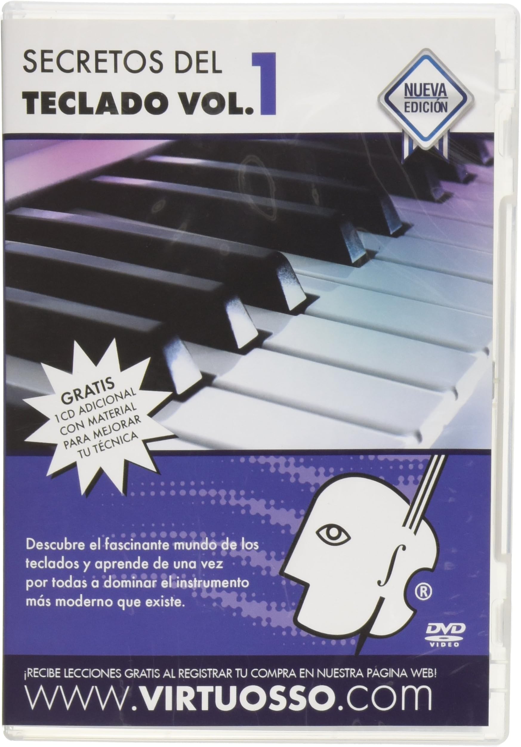 Virtuosso Musical Keyboard Method for Beginners 3 DVD (Curso Completo De Teclados Para Principiantes En 3 DVD) SPANISH ONLY