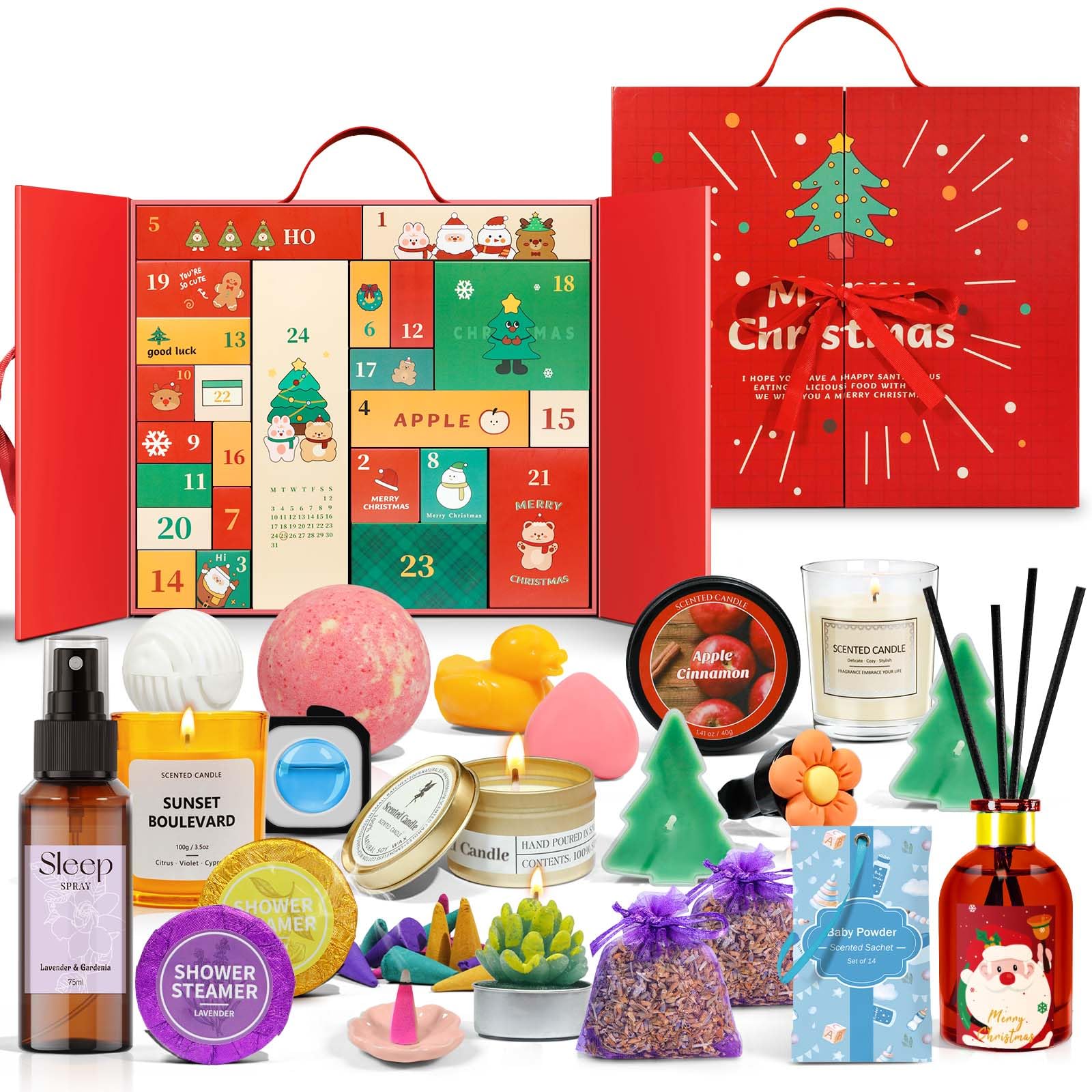 Photo 1 of ***MISSING PARTS***
***some parts missing*** STRN Christmas Gift Box - 24 packs of Holiday Joy | Scented Wax Cubes, Scented Candle, Fragrance Sachets & More | Home Holiday Decor, Christmas Gifts for Adults, Christmas Decoration