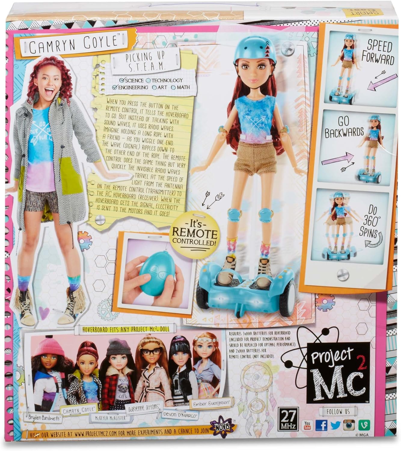 project mc2 hoverboard doll
