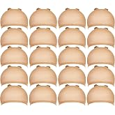 Teenitor 20Pcs Wig Cap Light Brown Stretchy Nylon Wig Cap for Women | Breathable and High Stretchy Soft Nylon Wig Caps for Most Head Sizes. Ideal for Wig Application, Cosplay, Halloween