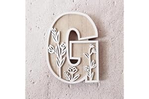 26 Letter For Wall Decoration, Diy Wall Decor, Personalized Name Sign 5 Inch Wooden Letters, Monogram For Wall Decor, Flower 