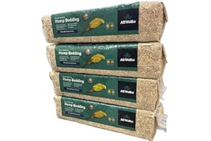 All Walks 40 Liter Hemp Bedding for Chicken Coops, Guinea Pigs, Hamsters, Rabbits, and Other Small Animals - 100% Natural, Superior Odor Control, Sustainably Sourced Pet Bedding - Made in America