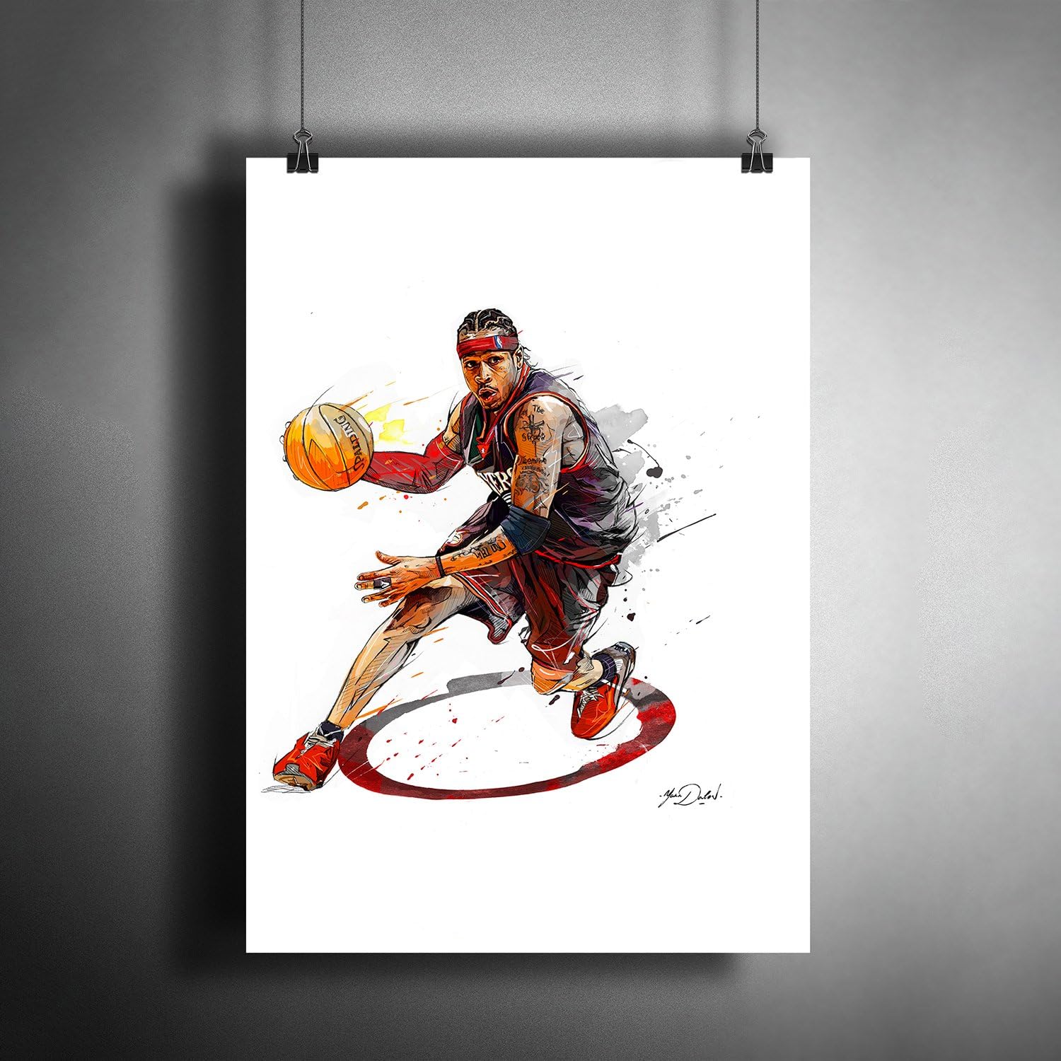 Allen Iverson NBA Basketball Art Poster Photo Print Decor