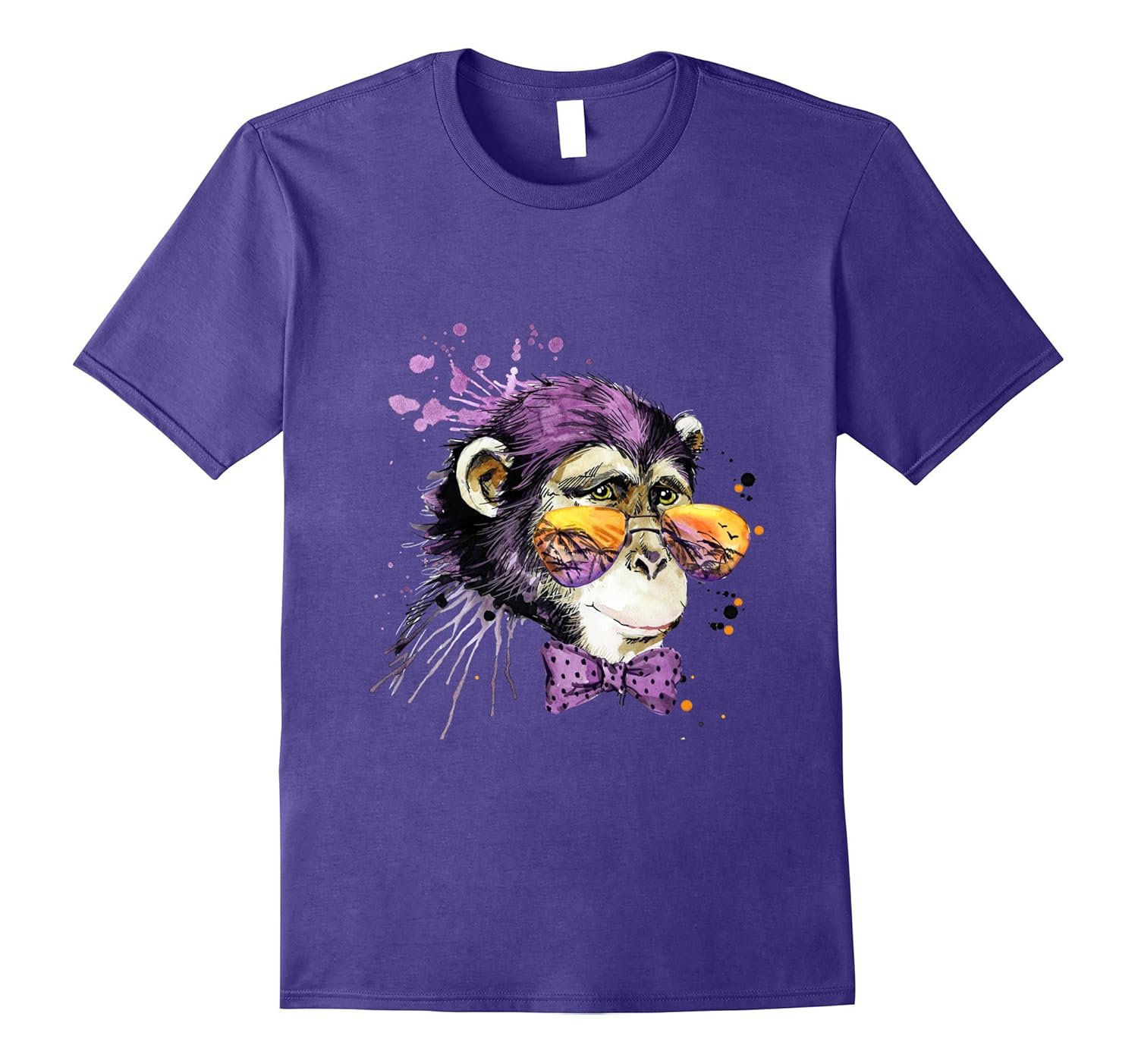 T-Shirt, Chimpanzee Monkey in Paradise, Sunset, Palm Beach-ANZ