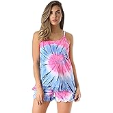 Just Love Tie Dye Pajama Short Set with Ruffle Detail