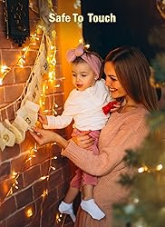 Battery Operated String Lights Outdoor, 2 Pack