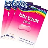 [Pack of 3] Bostik Blu Tack 48g Packs Reusable Adhesive Sticky Putty Pink