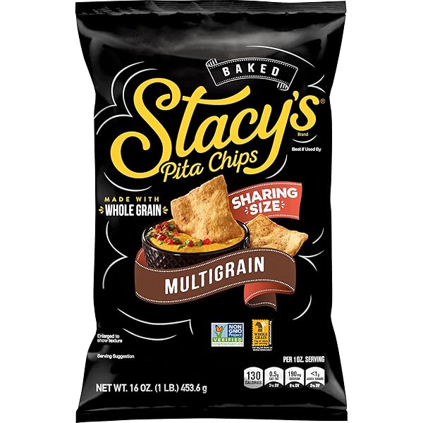 STACY’S PITA CHIPS, MULTIGRAIN, 16 OZ SHARING SIZE BAG