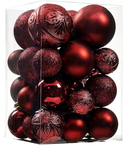 44 Pcs Boules De Noël En Plastique Incassable - Décoration Sapin - 3