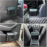 KITBEST Car Bin 2 Pack Mini Trash Can with Lid 120 Bags & 4 Hooks view 3
