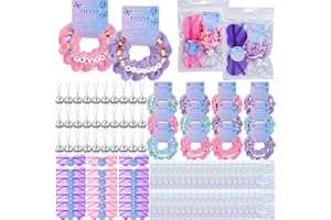 Hoteam 120 Pcs Friendship Party Favors Include Friendship Beaded Bracelets Hair Scrunchies Disco Ball Necklace Heart Sunglasses Gift Bag Era Popular Singer Gift Sets for Fans Birthday Party Decor