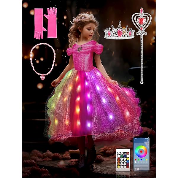 Amazon.com: WOCINL Princess Rainbow Tulle Dress Girls Unicorn Birthday  Party Wedding Pageant Christmas Halloween Costume w/Headband 3-4T :  Clothing, Shoes & Jewelry