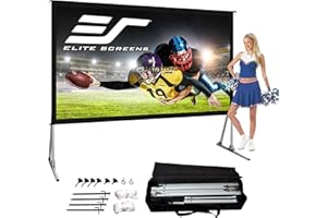 Elite Screens Yard Master 2, 120-inch 16:9, Foldable Outdoor Front Projection Movie Projector Screen, OMS120H2