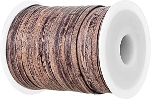 GENIQUE 3mm Leather lace, leather string cord, leather strips for crafts, 22 Yd (20 Metre) for Necklace, Bracelets, Jewellery, shoe laces, DIY hobby Projects, leather cording (3mm Grey Distressed)