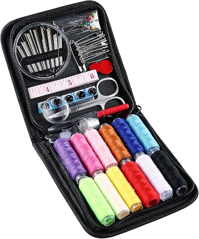 CASPLUS Sewing Kit Small 82-Piece with Zipper Case Travel Home Emergency