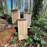 Selections Wooden Bat House Roosting Box with Landing Perch & Grooved Interior view 2
