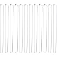 Outus 12 Pack Iron DIY Chain Necklaces Lobster Clasp Link Chain Necklaces Silver Plated (20 Inch)