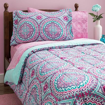 Amazon Com 11 Piece Girls Hippie Comforter Full Set Multi Floral