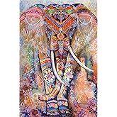 Puzzles for Adults 500 Piece，Elephant Puzzles，Wooden Puzzle，Gift，Finished Size: 20✕15 Inches
