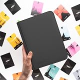 Vault X 4 Pocket Trading Card Binder Zip Album 160 Cards Exo-Tec Material Black view 5