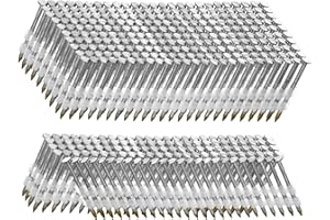 SITLDY 21 Degree Framing Nails 500 Count, 2.0-Inch x .113" Ring Shank, Full Round Head Hot Dipped Galvanized, for Pneumatic Electric 20 to 22 Degree Framing Nailer