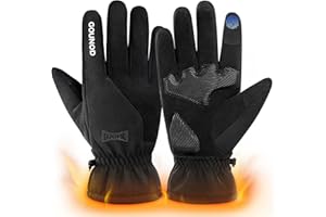 GOUNOD Winter Gloves for Women Men, Thermal Insulated Waterproof Windproof Cold Weather Gloves, Touch Screen, Non-Slip, Shock-Absorbing Pad Inside for Cycling, Driving, Running, Outdoor Activities