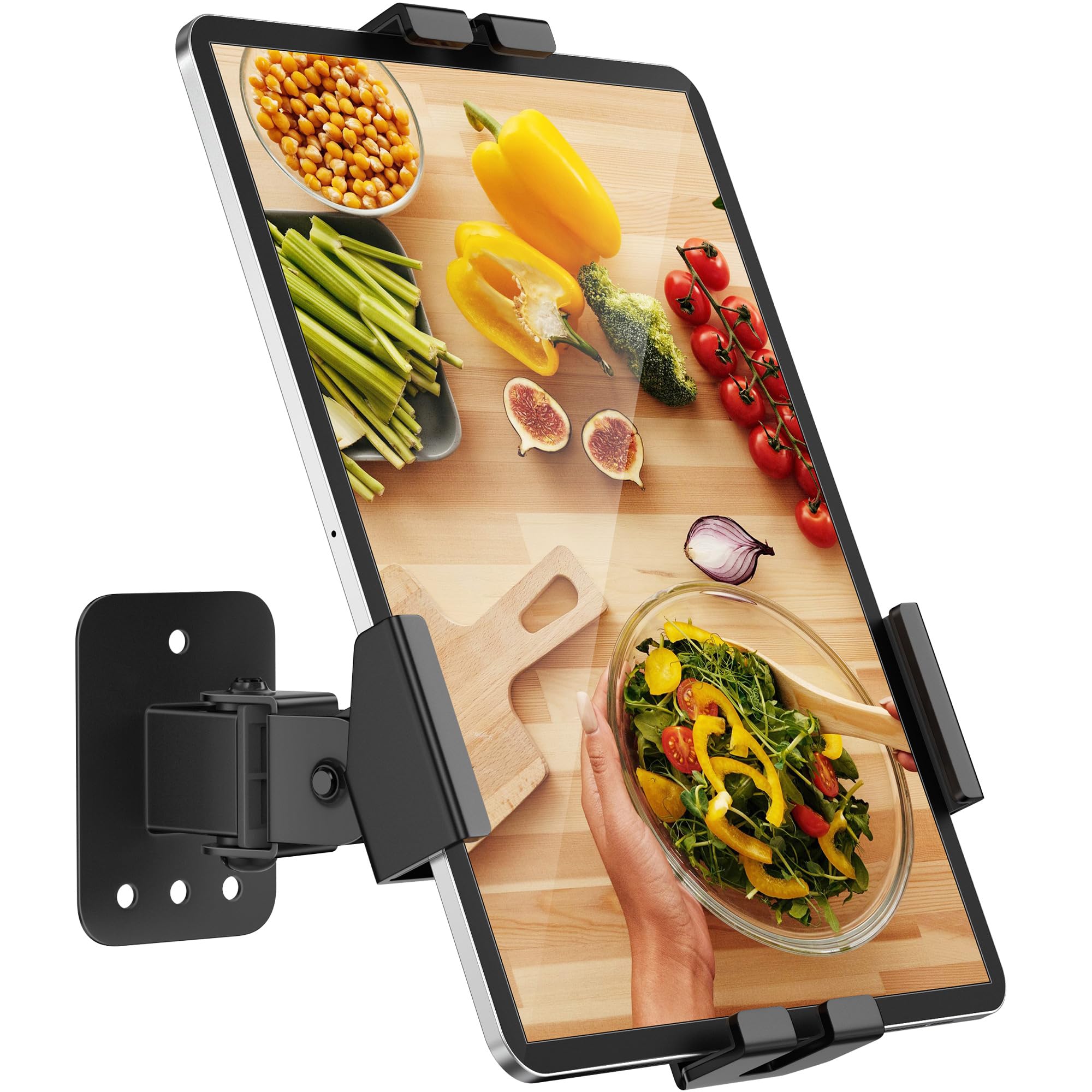 Photo 1 of AboveTEK Tablet Wall Mount Holder - 360° Rotation iPad Wall Holder with Anti-Theft Lock System, for iPad Pro/Air/Mini, Galaxy Tab, All 7.9"-11" Tablets - Wall Mount Tablet Stand for Home & Office