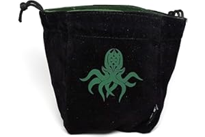 EASY ROLLER DICE CO Reversible Large Microfiber Dice Bag – Self Standing and Holds over 250 Polyhedral Dice with Drawstring Tie – Multiple Designs Available (Cthulhu)