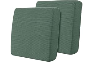 Hokway Stretch Couch Cushion Slipcovers Reversible Cushion Replacement Slipcovers Sofa Cushion Covers(Celadon, 2)