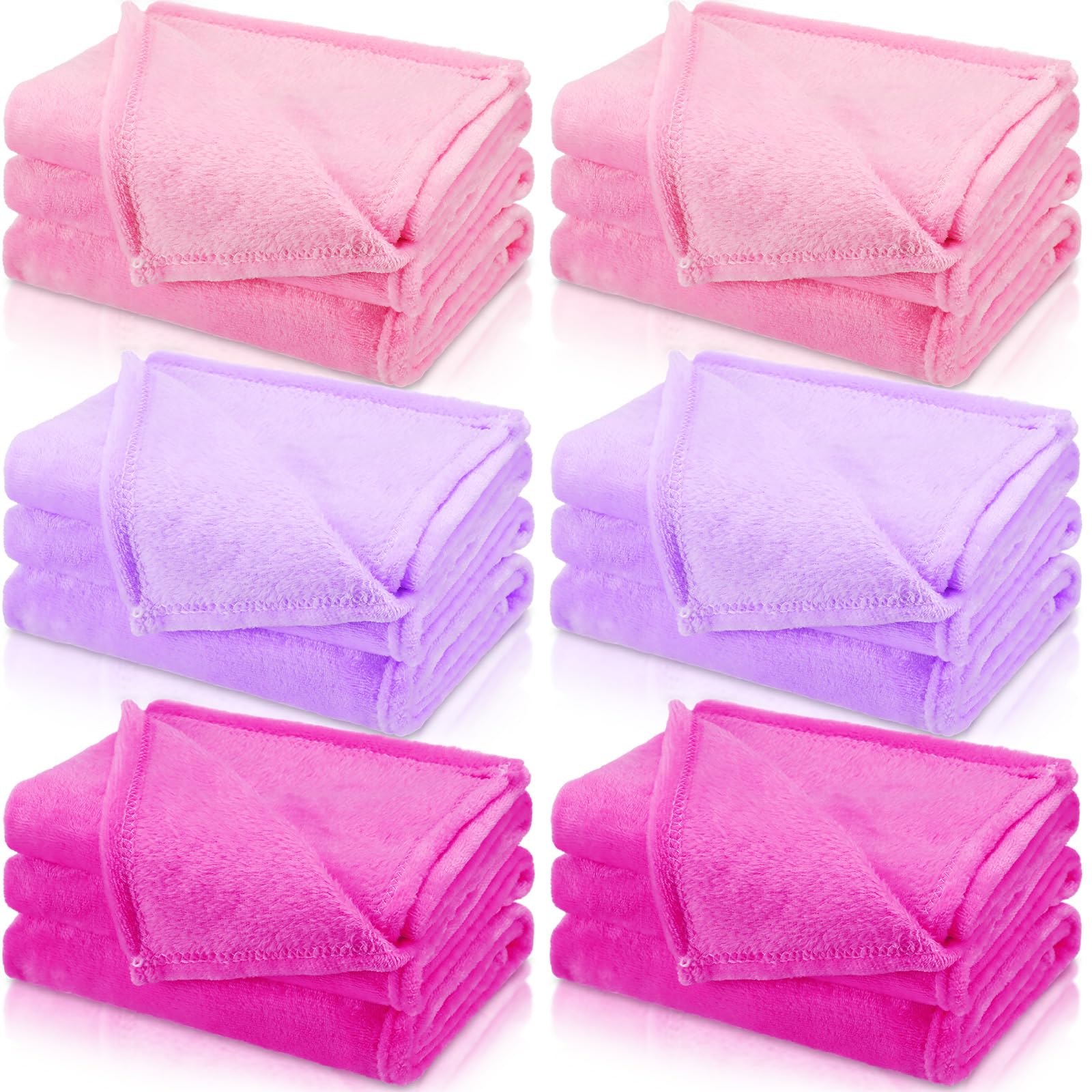 Photo 1 of SmoothNovelty 6 Pcs Eater Fleece Throw Blanket Bulk for Kids Soft Plush Flannel Throw for Kids Girl Sleepover Slumber Movie Night Galentine's Party Bed Couch(Bright Color,51 x 71 Inch)