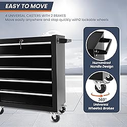 SumKea 5 Drawer Rolling Tool Chest, Rolling Tool