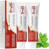 YAYASHI SP-6 Probiotic Whitening Toothpaste &ndash; Advanced Formula with 6 Probiotics for Brighter Teeth &amp; Healthier Gums, Enamel-Friendly, Fresh Peppermint, Long-Lasting Clean