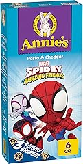 Annie's Spidey & Friends Shapes Cheddar Mac & Cheese, 6 oz | Organic Pasta Shapes Featuring Marvel Spidey & His Amazing Frien