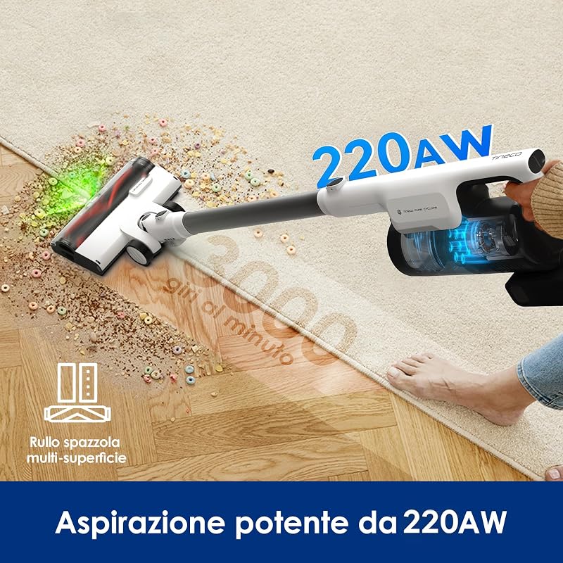 PURE ONE Station 5 Plus Aspirapolvere Senza Fili con Base, 220AW