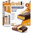 Grab1 Sugar Free Protein Bars, Caramel Crunch (3 Pack- 12 Bars) | Delicious and Nutritious | Low Calorie | Only 1g Sugar