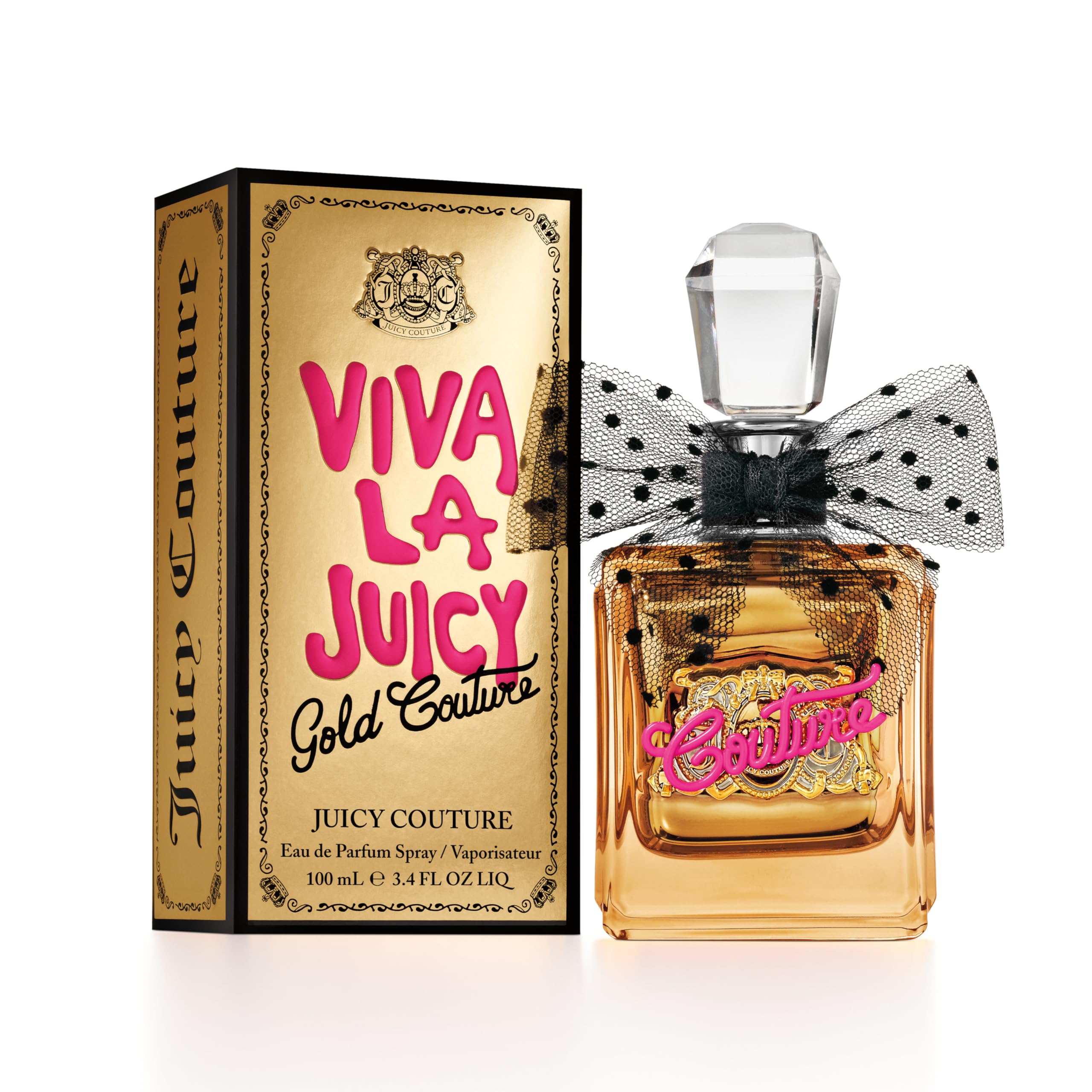 Juicy Couture Viva La Juicy Gold Couture Eau de Parfum (100 ml) Fruity & Warm Scent, Luxury Fragrance for Women
