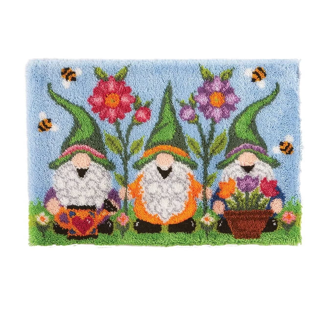 Latch Hook Rug Kits, DIY Latch Hook Rug, Home Carpet Rug Making Canvas Kits, DIY Crochet Kits Embroidery Kits Needlework Crafts for Home Decor, Latch Hook Kits for Beginners Kids Adults, 60 X 40 cm — image 1