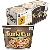 Nongshim Tonkotsu Ramen with Kuromayu Noodle Big Bowl, 3.56 Ounce (Pack Of 6)