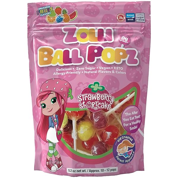 ZOLLIPOPS THE CLEAN TEETH POPS, ANTI CAVITY LOLLIPOPS, BALL POPZ, 5.2 OZ (PACKAGING MAY VARY)