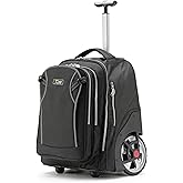 NEW TILAMI 20" Rolling Backpack for Teens Adults, Climbing Stairs Waterproof Backpack with Wheels for School Business Trave Camping with Laptop Compartment, Fit 17 Inch Laptop, Black