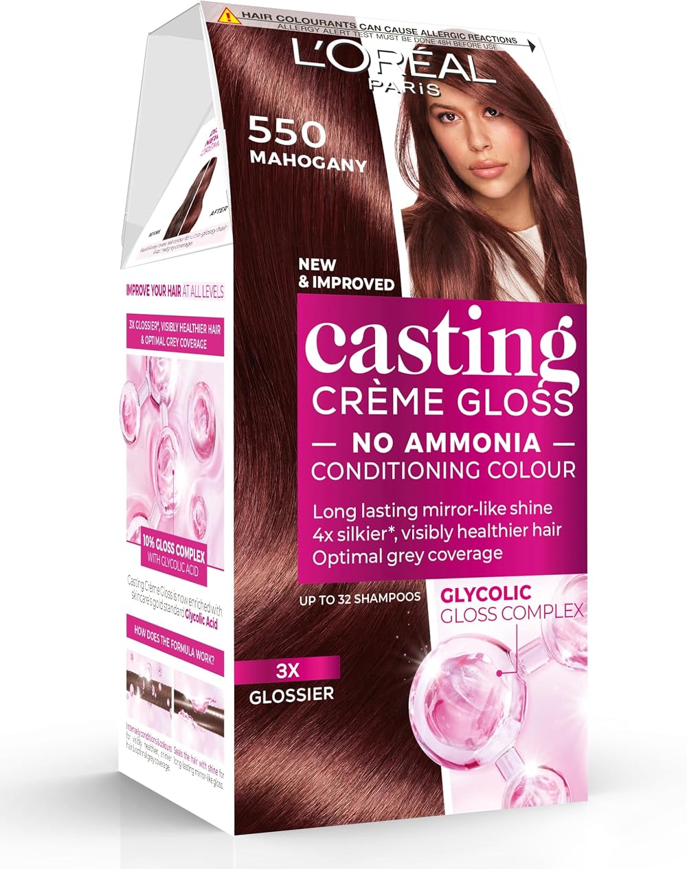 L'Oréal Paris Casting Crème Gloss Mahogany 550 Semi-Permanent Hair Dye