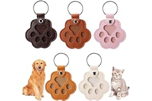 Aanqilze 5PCS Pet Hair Storage Keychain, Pet Dog Cat Hair Collector Paw Shaped fur keepsake Keychains, pet enthusiast commemorative gift