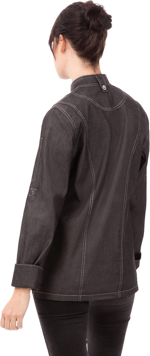 Chef Works Women's Gramercy Denim Chef Coat: Clothing