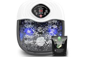 closewave Foot Spa Bath Massager with Heat, UV & Ozone Bubbles,Shiatsu Rollers Epsom Salt Temperature Control, Relieves Stress and Feet Pain - Home Pedicure Soaking Tub Gift for Women/Men, Mom/Dad