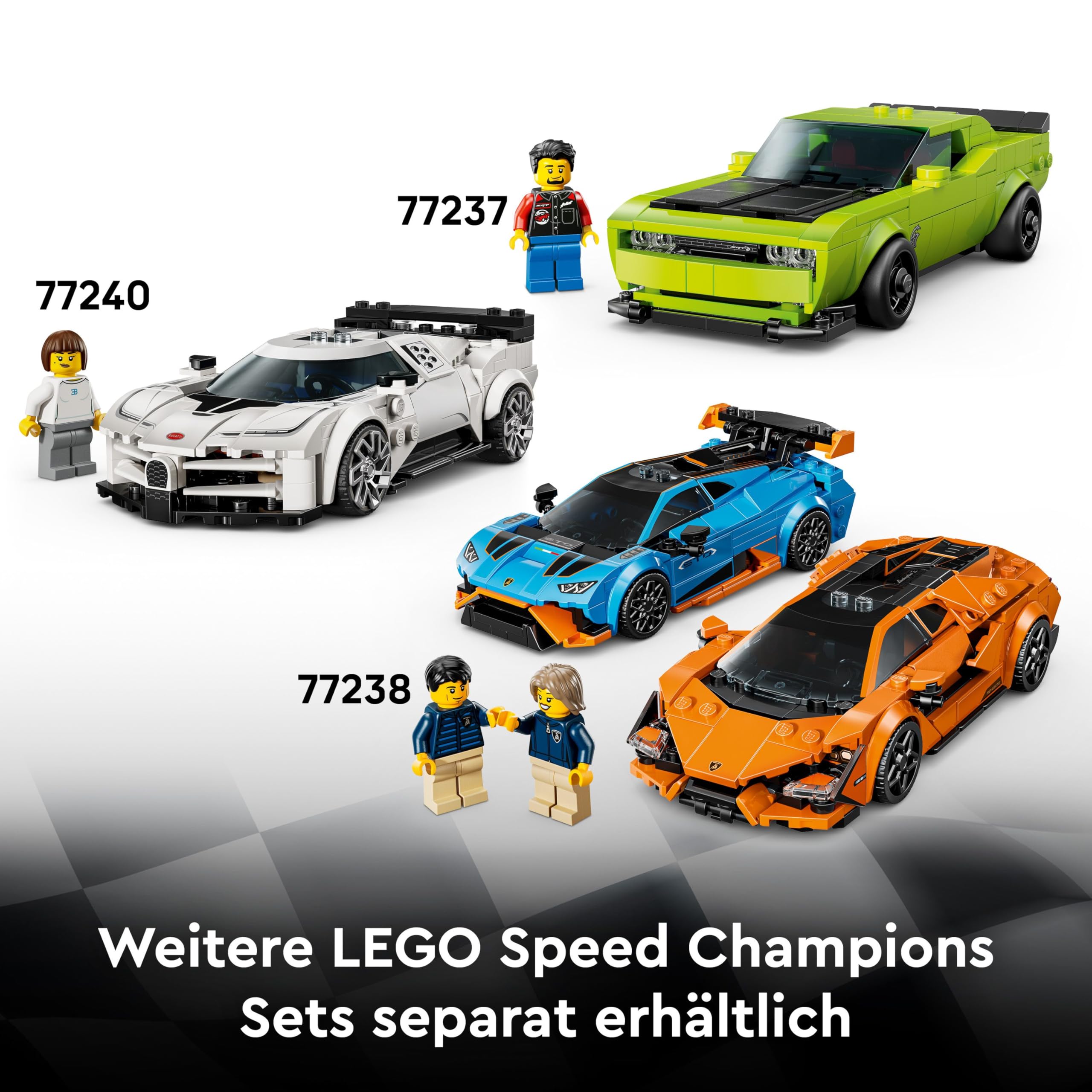 LEGO Speed Champions Porsche 911 GT3 RS Supersportwagen - Spielzeugauto mit 1 Minifigur zum Sammeln und Ausstellen - Kreatives Geschenk für Jungen, Mädchen ab 9 Jahren und Sportwagen Fans - 77239 7