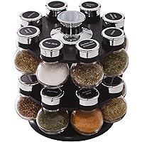 Kamenstein Ellington Revolving Tower with Free Spice Refills for 5 Years, 16-Jar, Clear