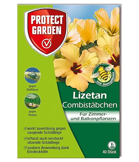PROTECT GARDEN Lizetan Combistäbchen (ehem. Bayer Garten), Insektenabwehr für Zimmer- und Balkonpflanzen, 40 Stück