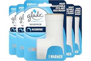 Glade PlugIns Air Freshener Warmer, Scented and Essential Oils for Home and Bathroom, Up to 50 Days on Low Setting, 5 Count
