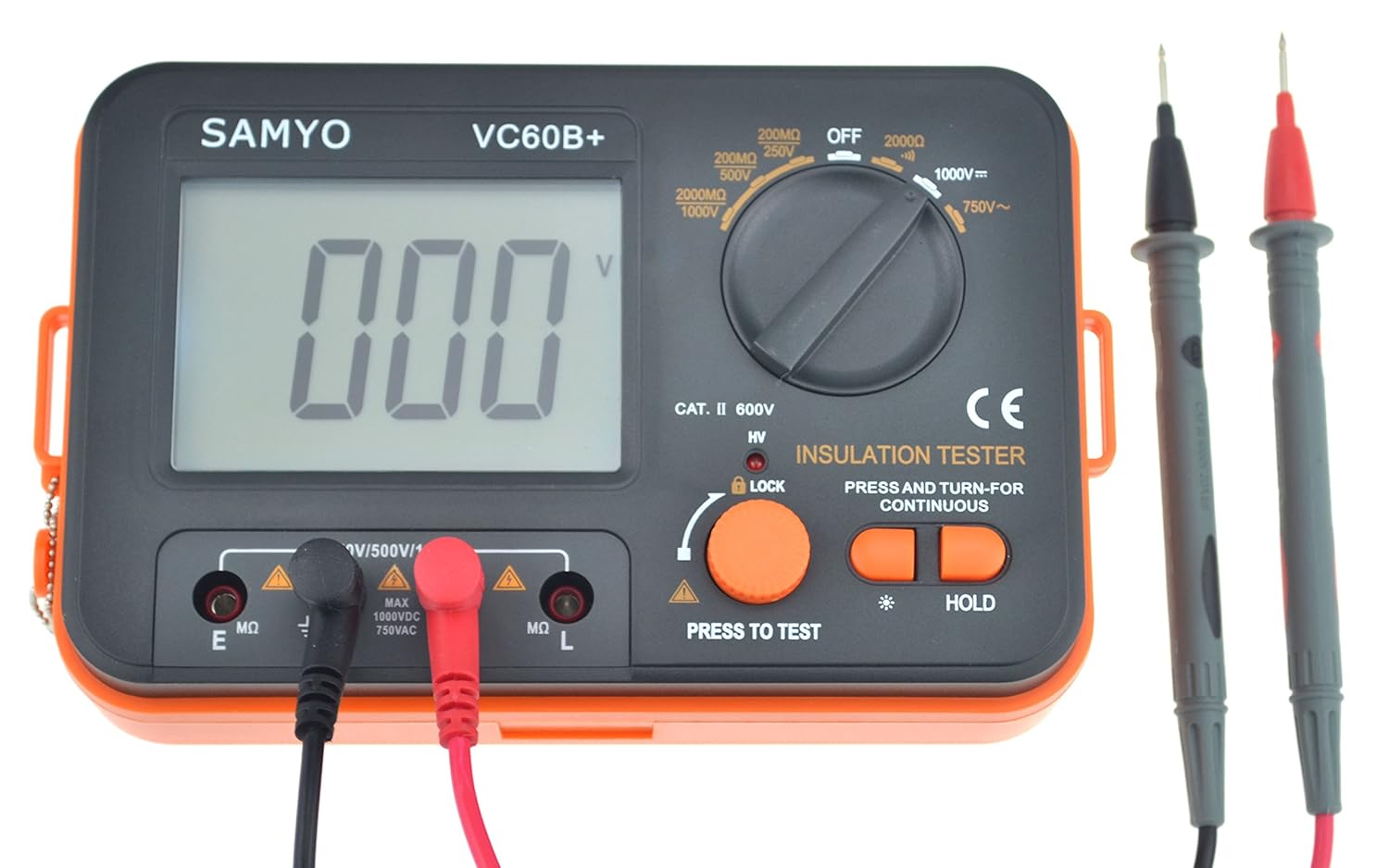 Samyo VC60B+ Digital Insulation Resistance Tester Megohmmeter Megohm