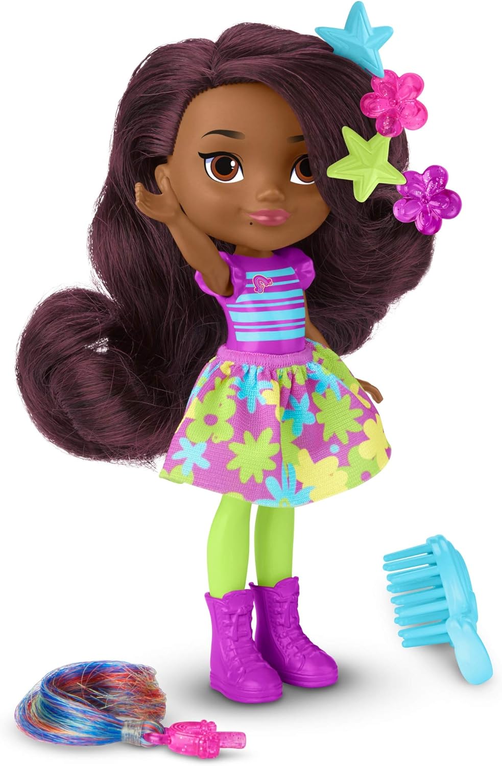 Nickelodeon Sunny Day POP-In Style Hair Charm Rox Doll, Multicoloured - Image 5